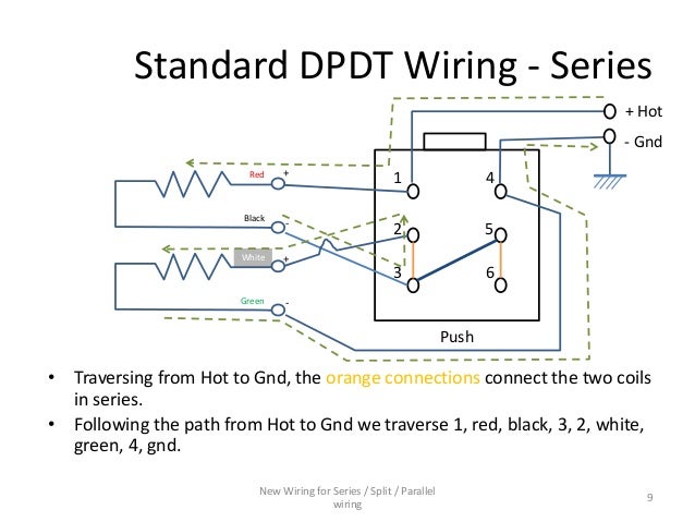 series parallel wiring diagram for 4 conductor humbucker pickupsfor series split parallel wiring 8; 9